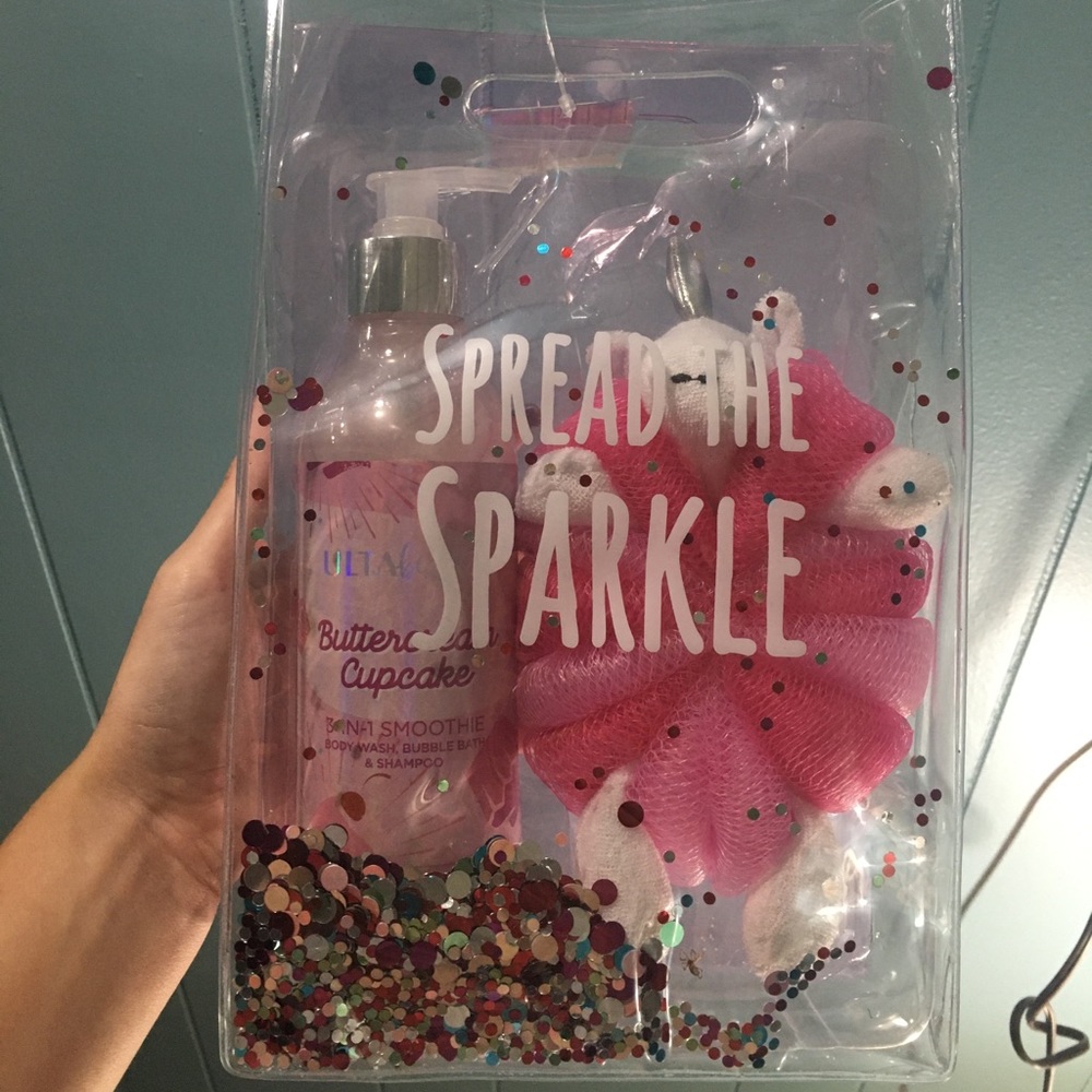 3-in-one soap with a unicorn loofa